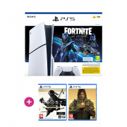 PlayStation 5 (Slim) Fortnite Cobalt Star bundle + Death Stranding DC + Ghost of Tsushima DC 