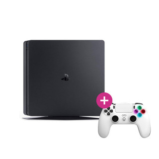 PlayStation 4 (PS4) Slim 500GB (korišten) + Freaks and Geeks - bežični kontroler - bijeli (140142B) PS4