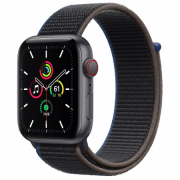 Apple Watch SE GPS Cellular, 44mm Space Gray aluminum Case with Charcoal Spor 