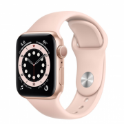 Apple Watch S6 GPS, 40mm Gold aluminum Case with Pink Sand Sport Band Regular 