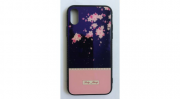 BH649 mobile case BLU-RAY glass Part Pink Flower Samsung A8 