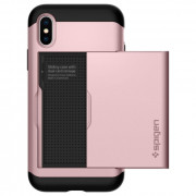 Spigen Slim Armor CS back cover, iPhone XS, Rose Gold 