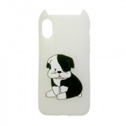 Hana Pop silicone back cover, iPhone XS/X, Dog 