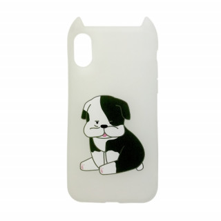 Hana Pop silicone back cover, iPhone XS/X, Dog Mobile