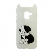 Hana Pop silicone back cover, Galaxy A8, Dog 