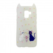 Hana Pop silicone back cover, Galaxy A8, Cat family 