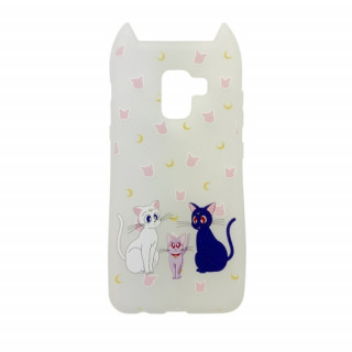 Hana Pop silicone back cover, Galaxy A8, Cat family Mobile