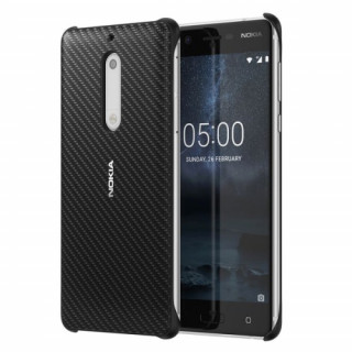 Nokia plastic  back cover, carbont patterned, Onyx Black Mobile