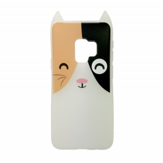 Hana Pop silicone back cover, Galaxy S9, Spotted kitten Mobile