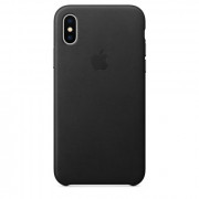 Apple iPhone leather back cover, Black 