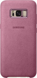 Samsung Galaxy S8 plus  Alcantara leather back cover, Pink Mobile