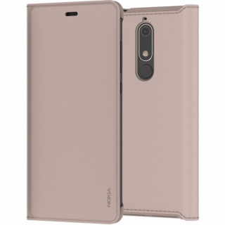 Nokia 5.1 flip cover case, Cream Mobile