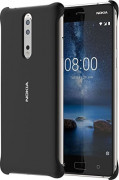 Nokia soft touch plastic  back cover, Black 