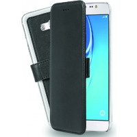 Azuri wallet case translucent back cover and card slot J7 Black Mobile