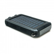 Q-Solar Cell, 10.000mAh solar powerbank, impact, drop, dust resistant, with LED light 