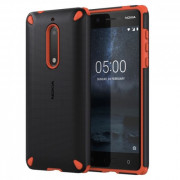 Nokia impact resistant plastic  back cover, Black-orange 