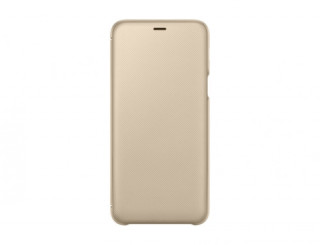 Samsung Galaxy A6+ flip cover case, Gold Mobile