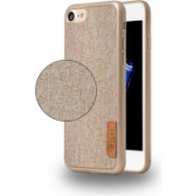 AZURI Stylish fabric back cover-beige-iPhone 7 