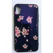 BH657 mobile case BLU-RAY glass Full Pink Flower Iphone X 