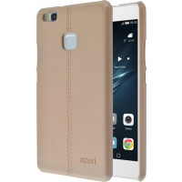 AZURI Back Cover, stitched leather case -beige-Huawei P9 Lite Mobile