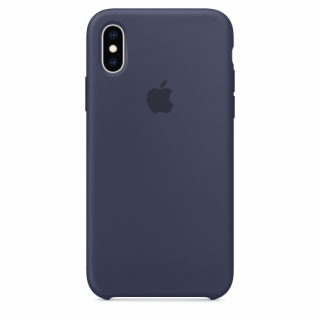 Apple iPhone XS silicone back cover, Blue Mobile