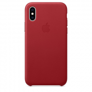 Apple iPhone XS leather back cover, Red 