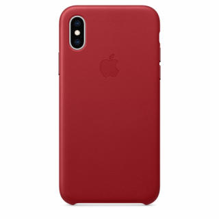 Apple iPhone XS leather back cover, Red Mobile