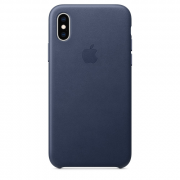 Apple iPhone XS leather back cover, Blue 