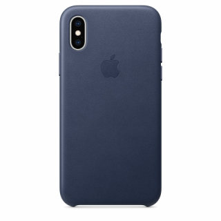 Apple iPhone XS leather back cover, Blue Mobile