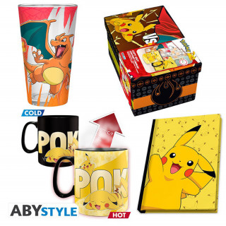 Abysse - Pokemon - Poklon paket - XXL čaša, šalica koja mijenja boju na toplinu, bilježnica Merch