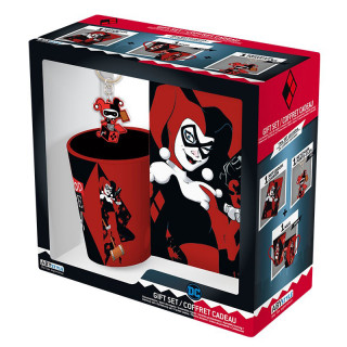 DC COMICS - Pck Mug340ml + KeyringPVC + Notebook "Harley Quinn" Merch