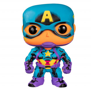 Funko Pop! Marvel: Black Light Captain America #648 Vinyl Figura Merch