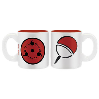 NARUTO SHIPPUDEN - Set 2 espresso mugs - 110 ml - Konoha & Uchiha Merch