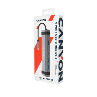 Canyon DS-3 USB 3.2 Gen 1 (3.1 Gen 1) Type-C Sivo PC