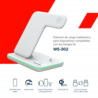 Canyon WS-302 Univerzalno Bijelo USB U zatvorenom Mobile