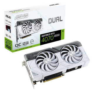 ASUS Dual -RTX4070S-O12G-WHITE NVIDIA GeForce RTX 4070 SUPER 12 GB GDDR6X PC