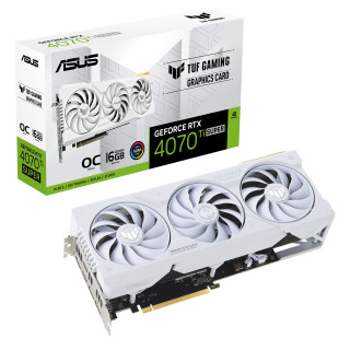 ASUS TUF Gaming TUF-RTX4070TIS-O16G-WHITE-GAMING NVIDIA GeForce RTX 4070 Ti SUPER 16 GB GDDR6X PC