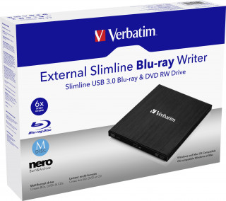 Verbatim External Slimline pogon optičkog diska Blu-Ray RW Crno PC