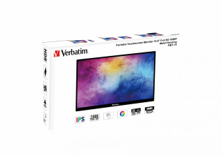 Verbatim 49592 računalni monitor 39,6 cm (15.6") 1920 x 1080 pikseli Full HD LCD Ekran osjetljiv na dodir Crno PC