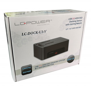 LC-Power LC-DOCK-U3-V priključna stanica za disk za pohranu podataka USB 3.2 Gen 1 (3.1 Gen 1) Type-B Crno PC