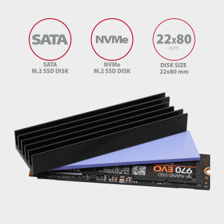 COOL-SSD Axagon M2L10 M.2 hladnjak [pasivni] - crni PC