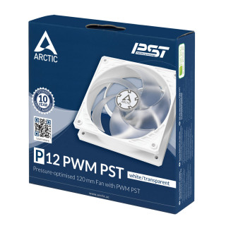 Arctic P12 PWM PST Ventilator za kućište računala 120 mm - bijelo/prozirno PC