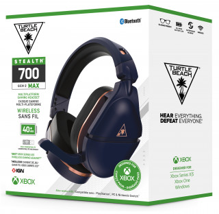 Turtle Beach Stealth 700 Gen 2 Max Slušalice Bežično Obruč za glavu Igranje Bluetooth Zlatno, Mornarsko plava PC