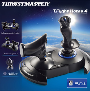 Thrustmaster T.Flight Hotas 4 Crno, Plavo USB 2.0 Joystick Digitalno PC/osobno računalo, PlayStation 4 PC