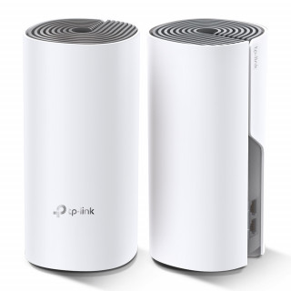 TP-Link Deco E4 (2-pack) Dvofrekvencijski (2,4 GHz / 5 GHz) Wi-Fi 5 (802.11ac) Bijelo, Sivo Unutarnji PC