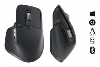 Logitech MX Master 3S miš Office Desno RF bežični + Bluetooth Laser 8000 DPI PC