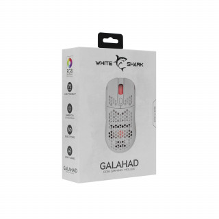 White Shark GALAHAD White miš Igranje Ambidekster USB Tip-A Optički 7200 DPI PC