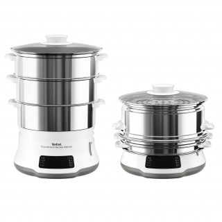 Tefal VC502D10 Convenient Series Deluxe XL white stainless steel food steamer Dom