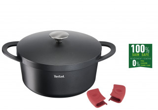 Tefal E2184634 Trattoria cast aluminum lid 24 cm black cooking pot Dom