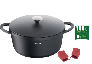 Tefal E2184634 Trattoria cast aluminum lid 28 cm black cooking pot Dom